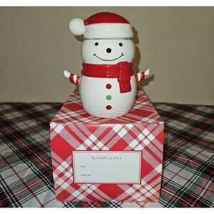 Slatkin & Co. Snowman Evergreen Scented Candle & Decorative Jar